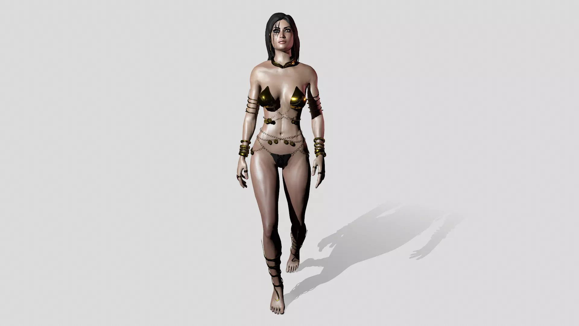 Dejah Thoris Low-poly 3D model_0