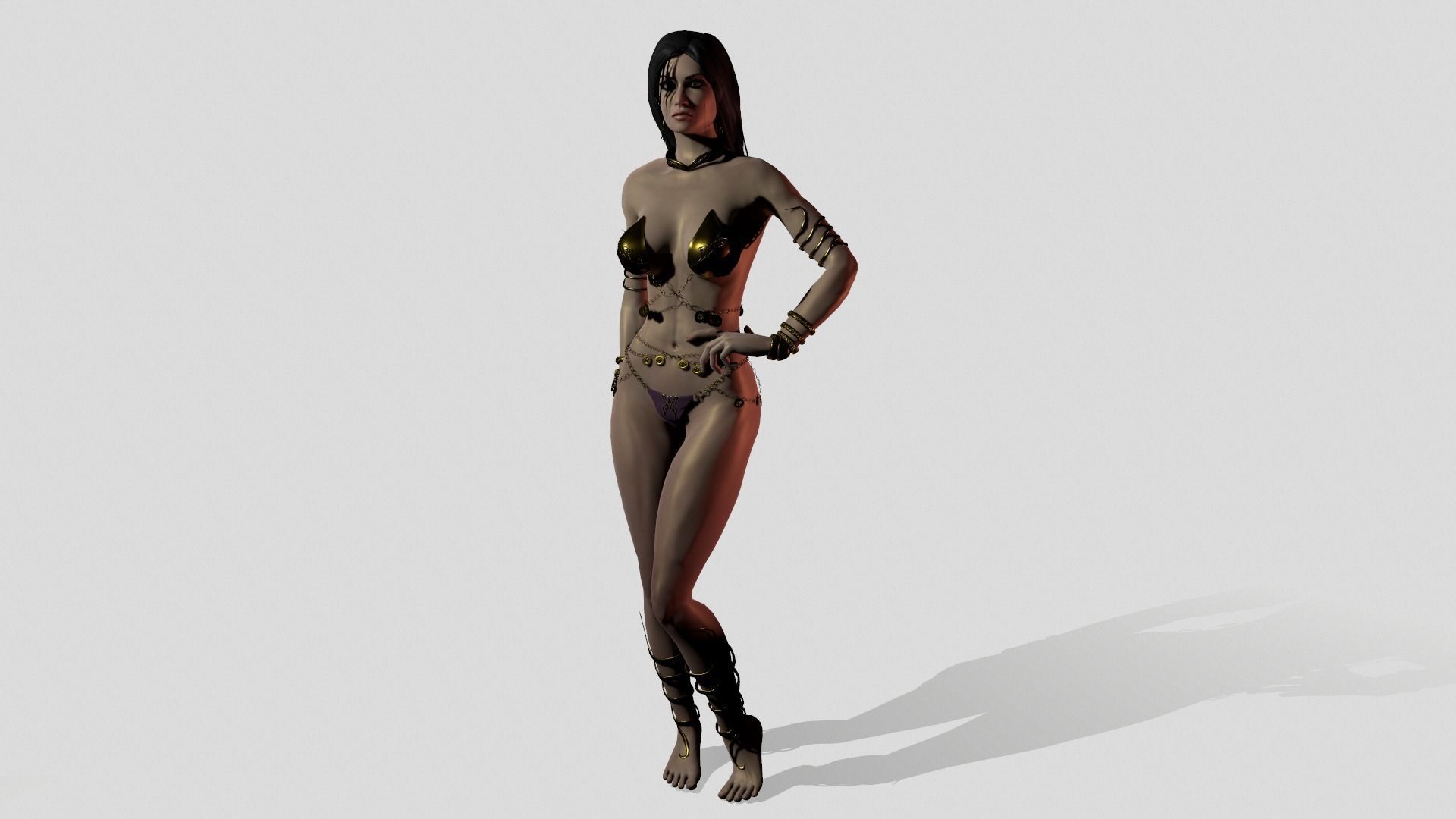 Dejah Thoris Low-poly 3D model_8