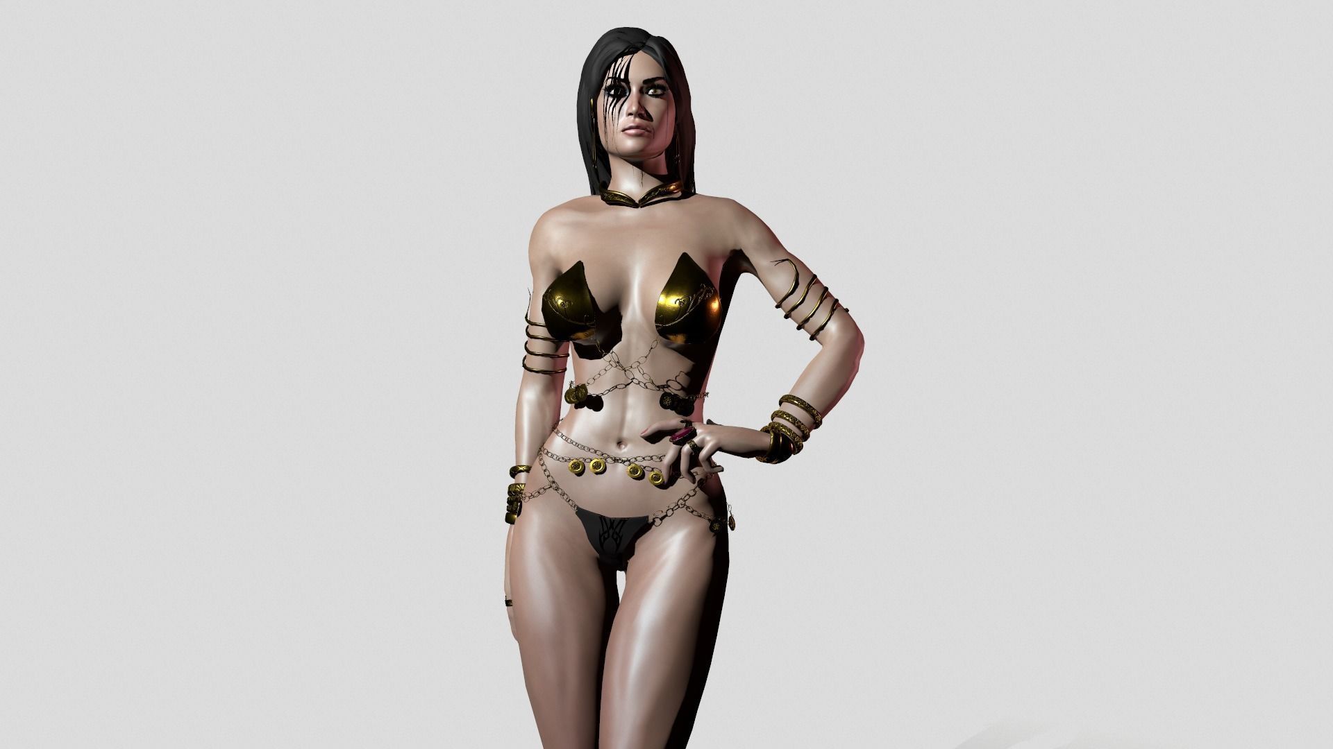 Dejah Thoris Low-poly 3D model_2