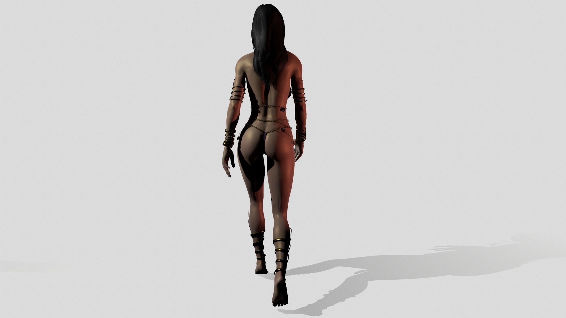 Dejah Thoris Low-poly 3D model_9