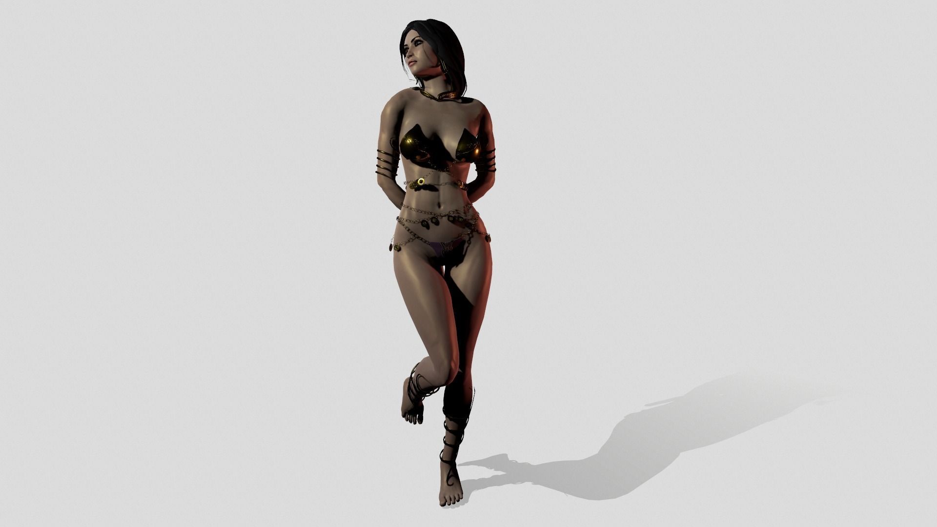 Dejah Thoris Low-poly 3D model_5