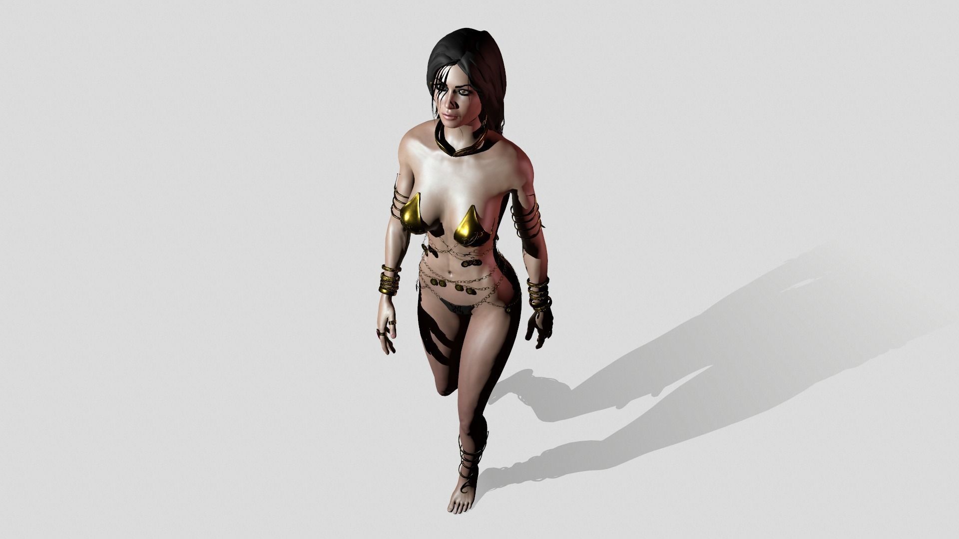 Dejah Thoris Low-poly 3D model_4