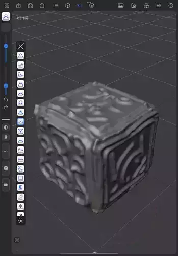 Carved cube relief
