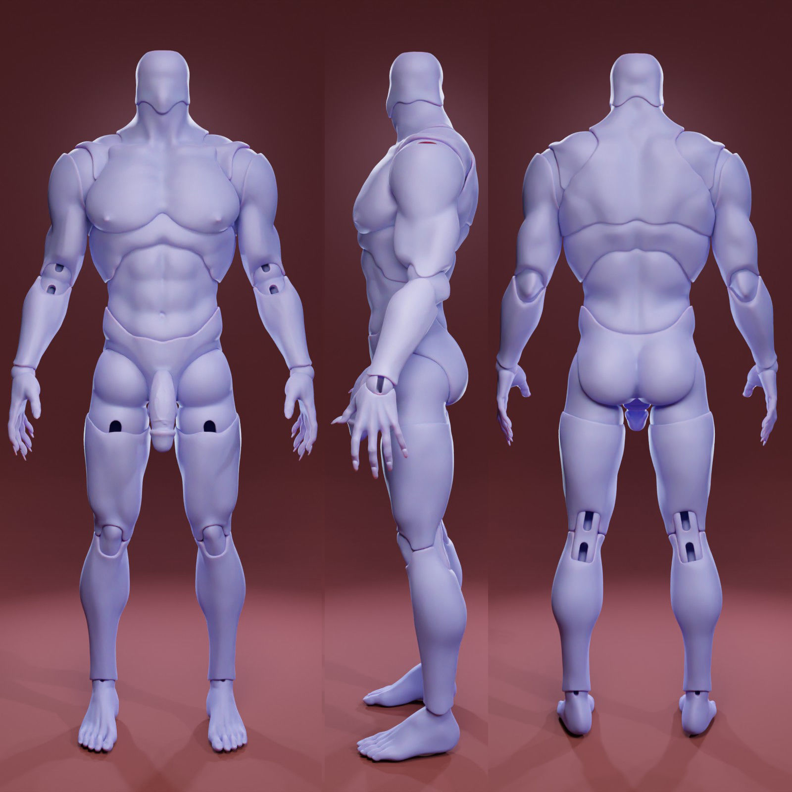 Skeledaddy BJD body 3D print model_2