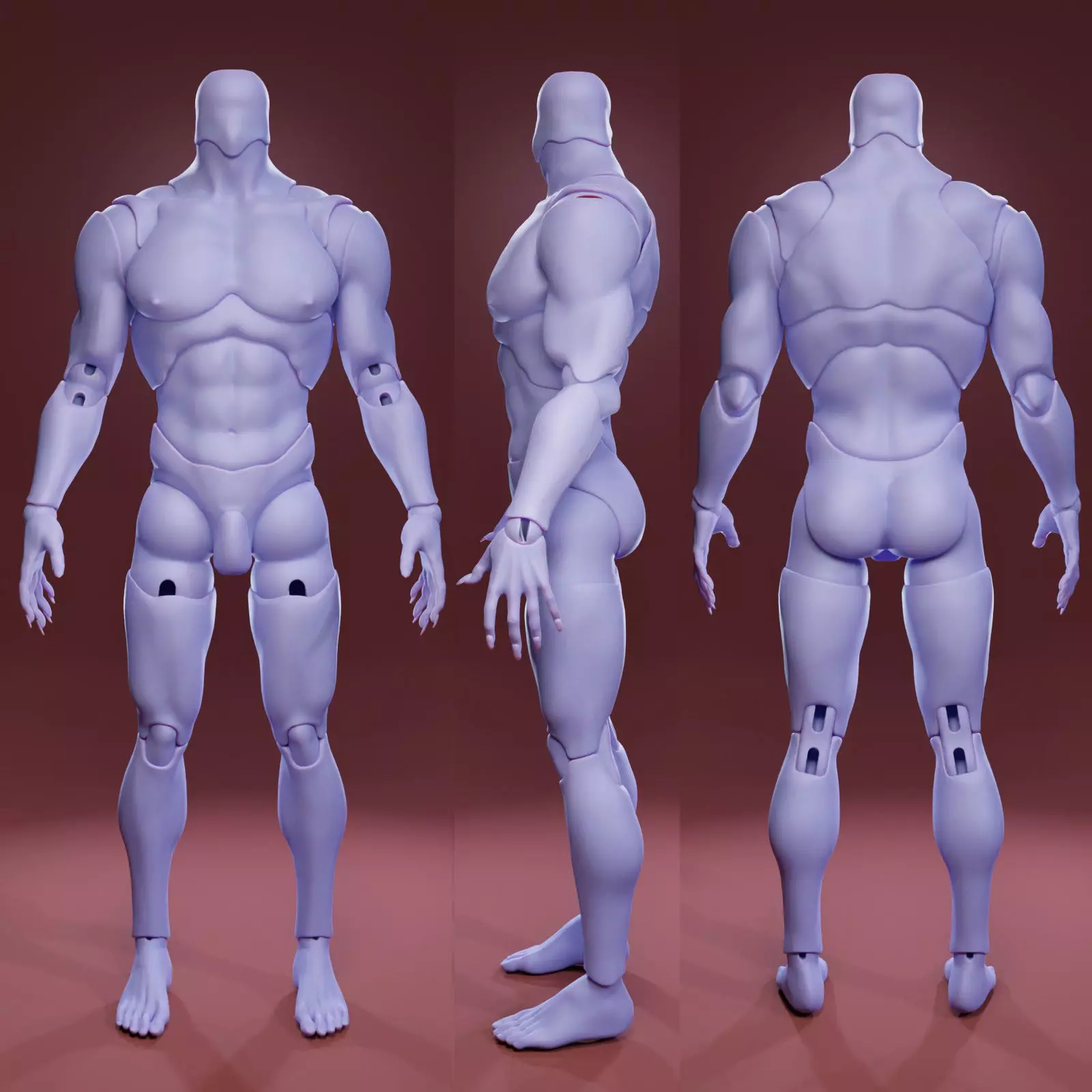 Skeledaddy BJD body 3D print model_0