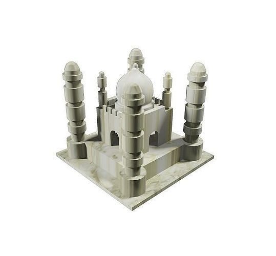 Cartoon Marble Palace Low-poly 3D model