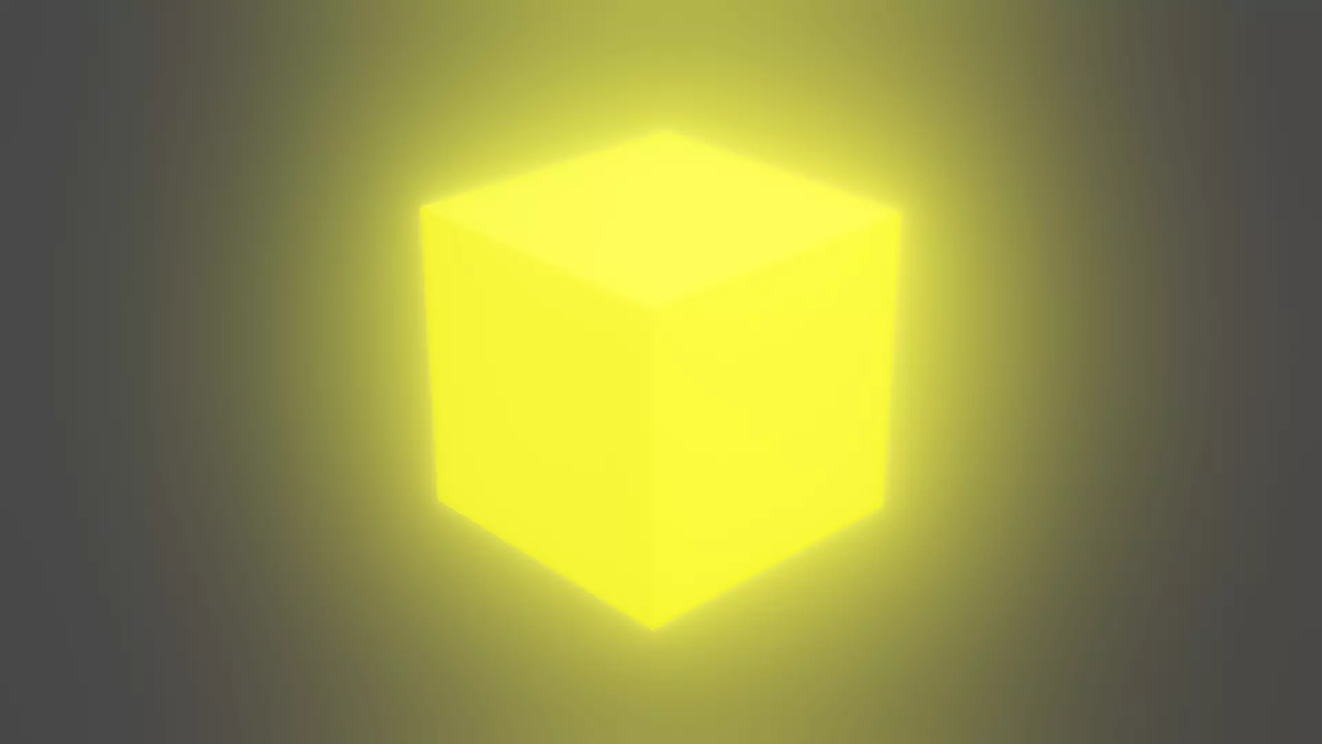 Yellow Cube Free low-poly 3D model