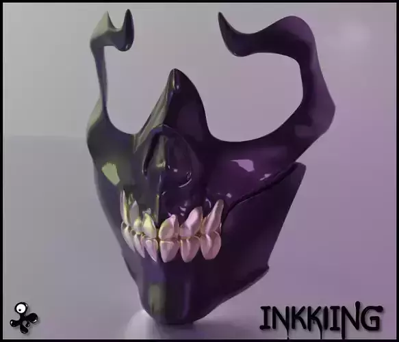 Stylized skull mask  3D print model