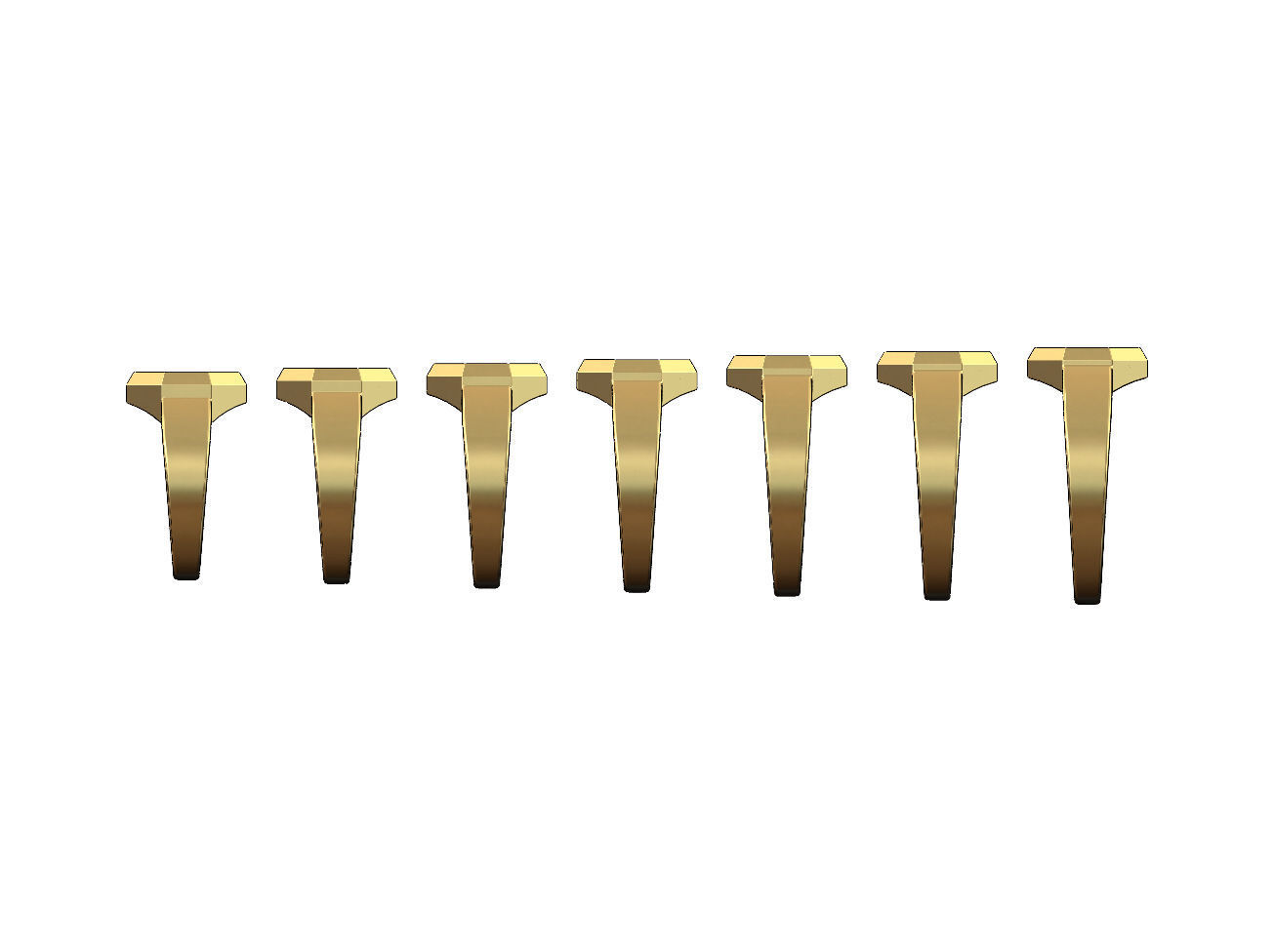 Hexagonal shaped signet ring US sizes 6to12 3D print model_3