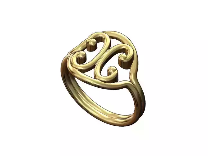 Wire scroll and bead band US sizes 6to9