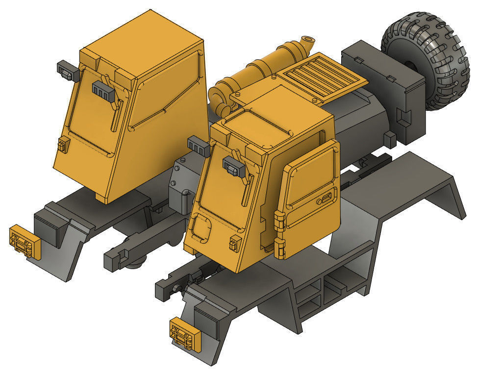 Military Forklift - 28mm Sci-Fi 3D print model_5