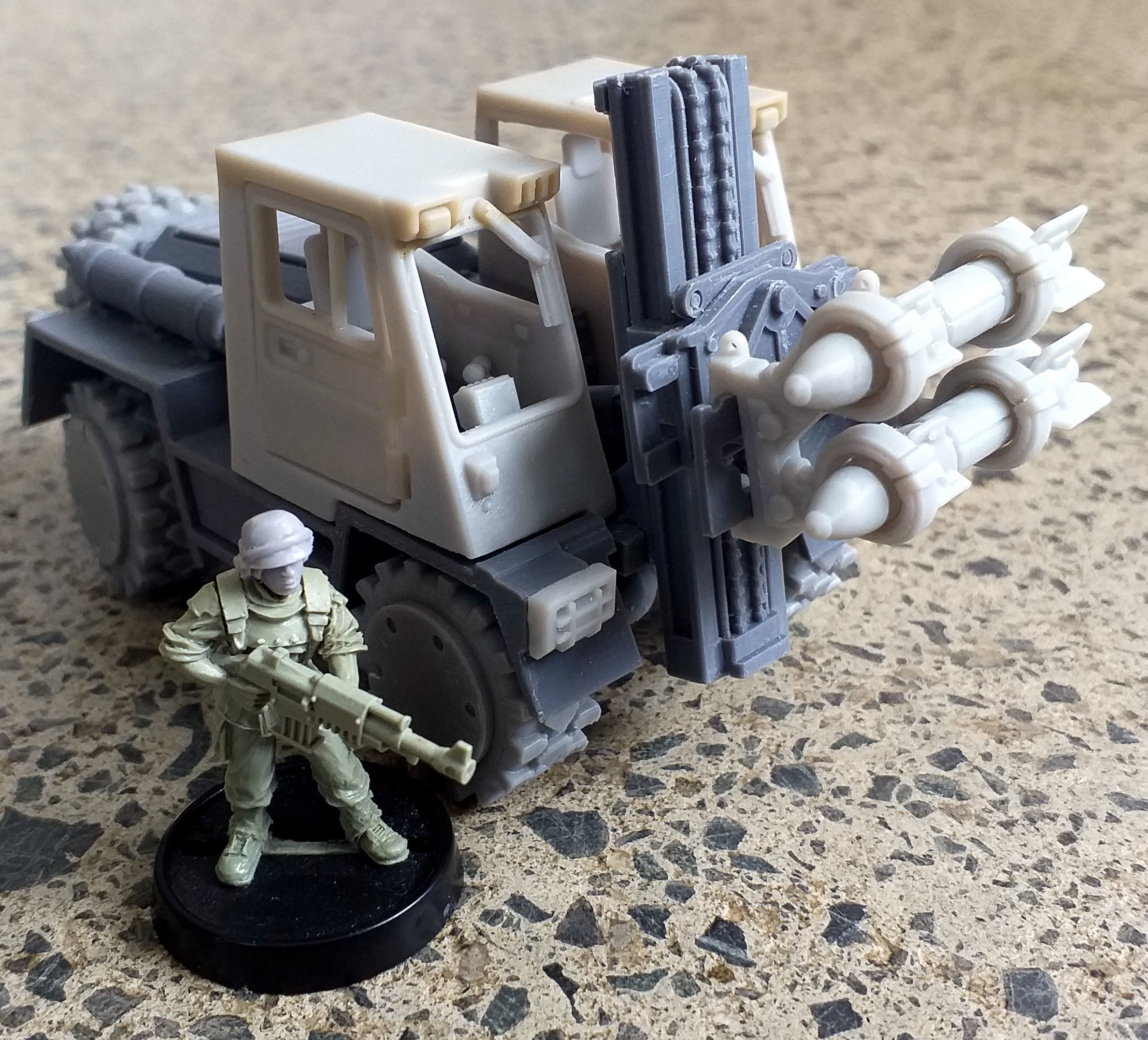 Military Forklift - 28mm Sci-Fi 3D print model_4
