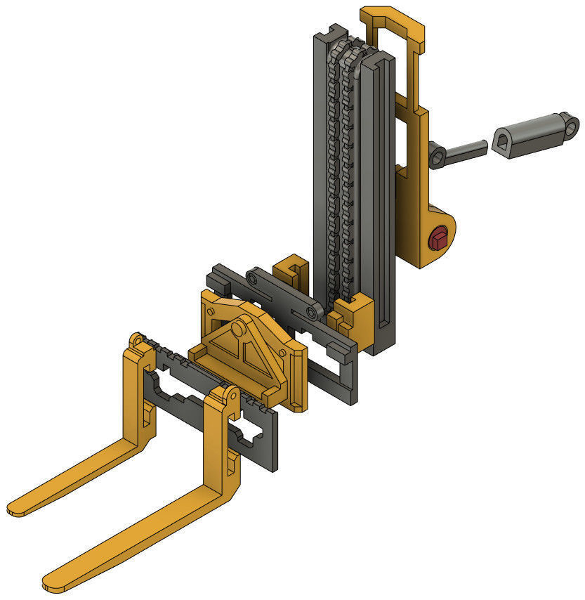 Military Forklift - 28mm Sci-Fi 3D print model_7
