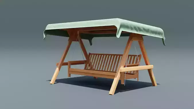 Backyard Swing Model Low-poly 3D model