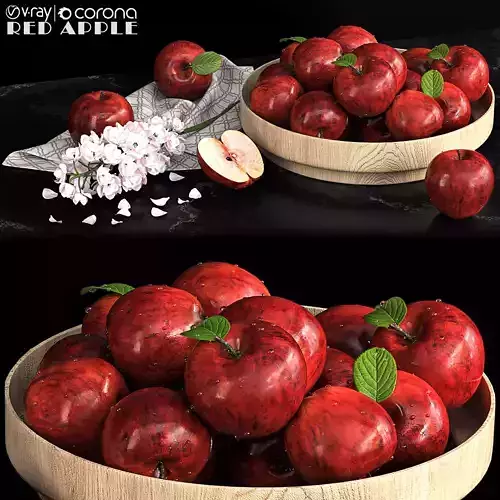 Red apple 3D model