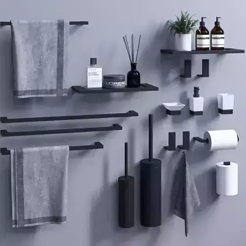 sanco minimal bathroom set 3D model