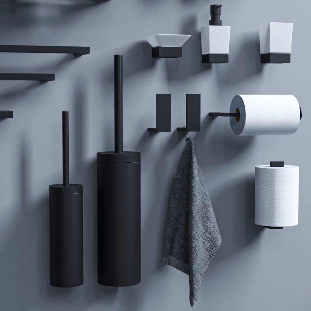 sanco minimal bathroom set 3D model_3