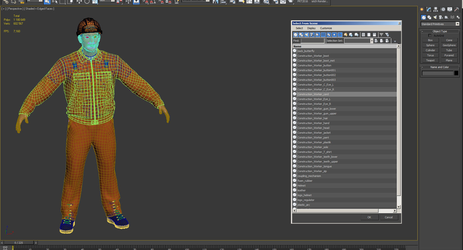 Builder Wearing Orange Coveralls 3D model_21