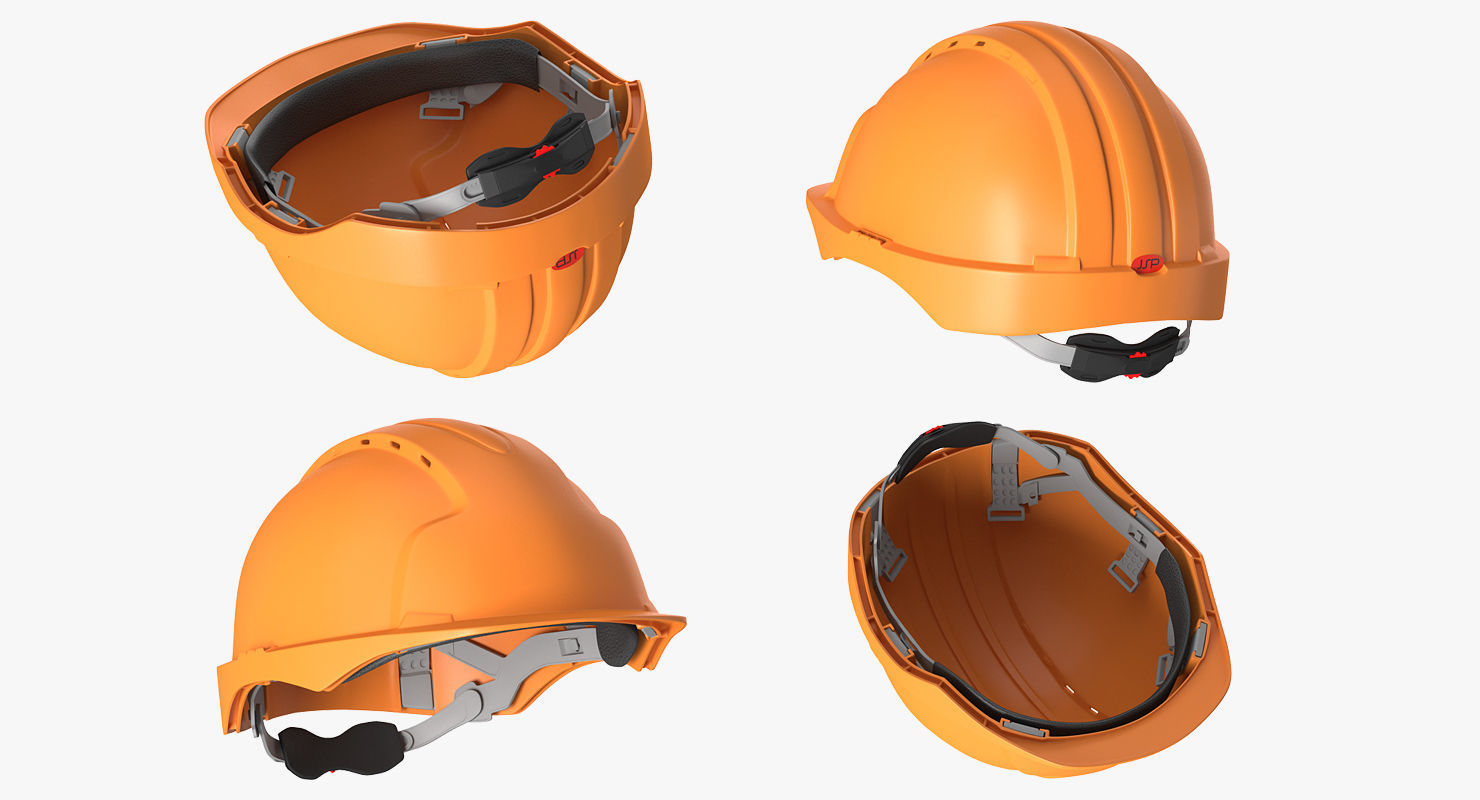 Builder Wearing Orange Coveralls 3D model_11
