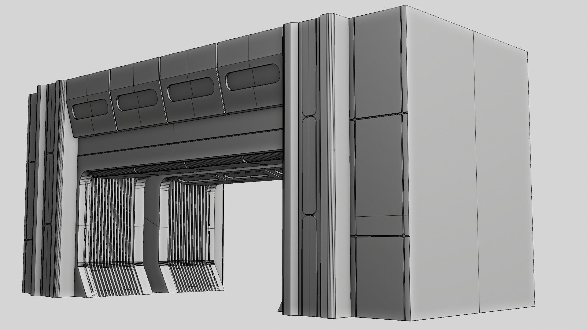 Sci Fi Cargo Bay Kit 1 3D model_46