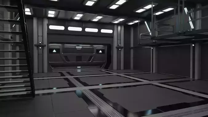 Sci Fi Cargo Bay Kit 1 3D model