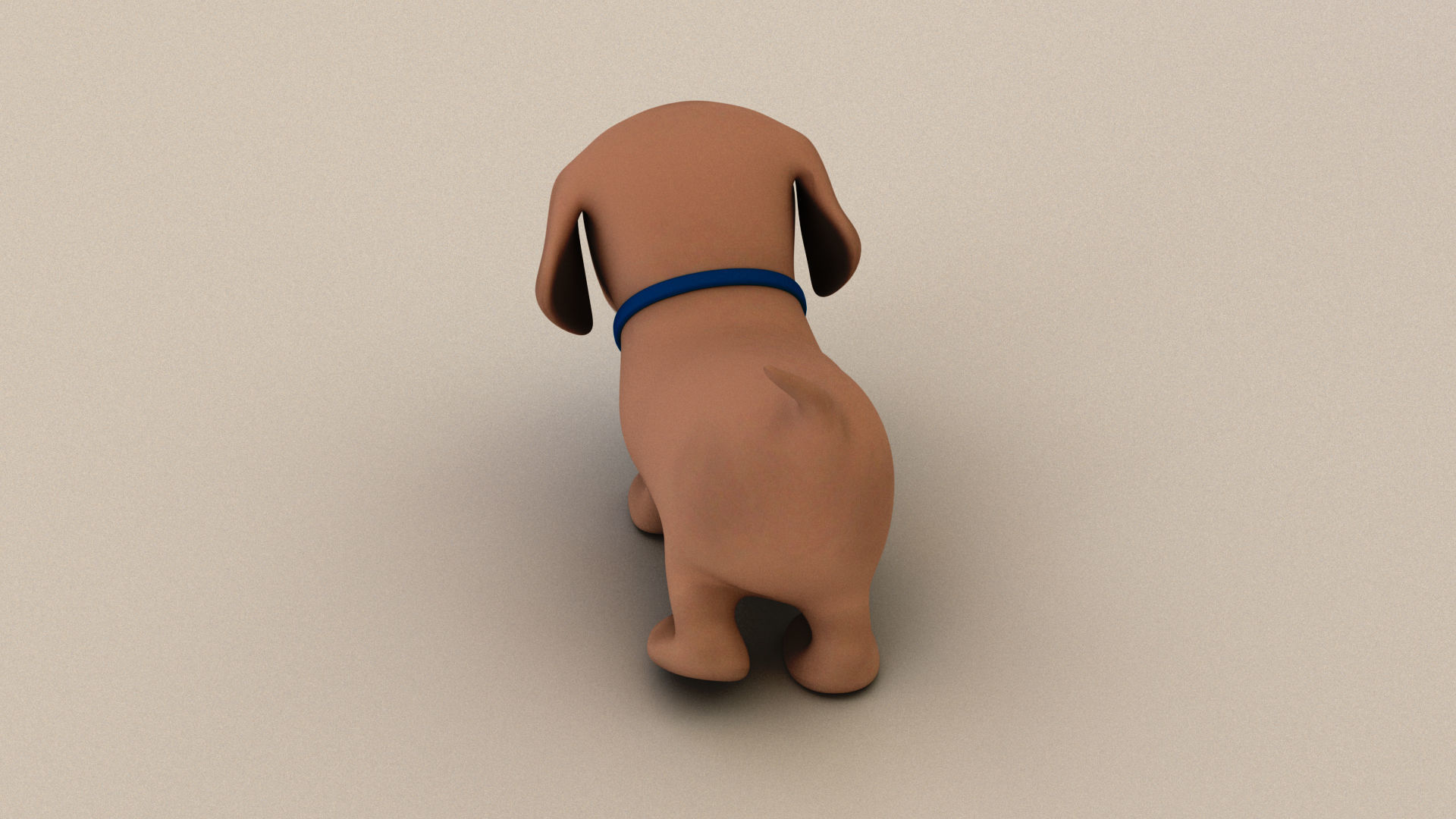 cartoon dog rig and animate Low-poly 3D model_15