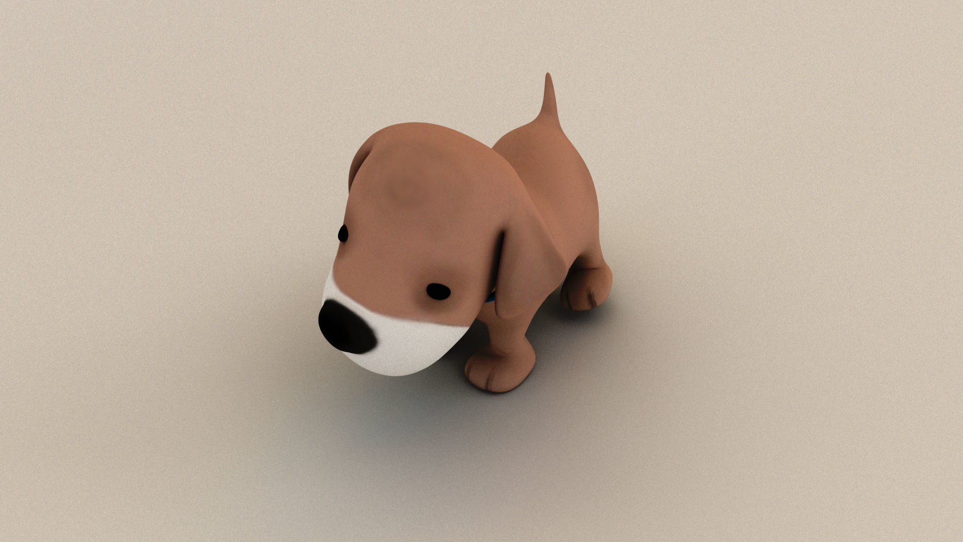 cartoon dog rig and animate Low-poly 3D model_8