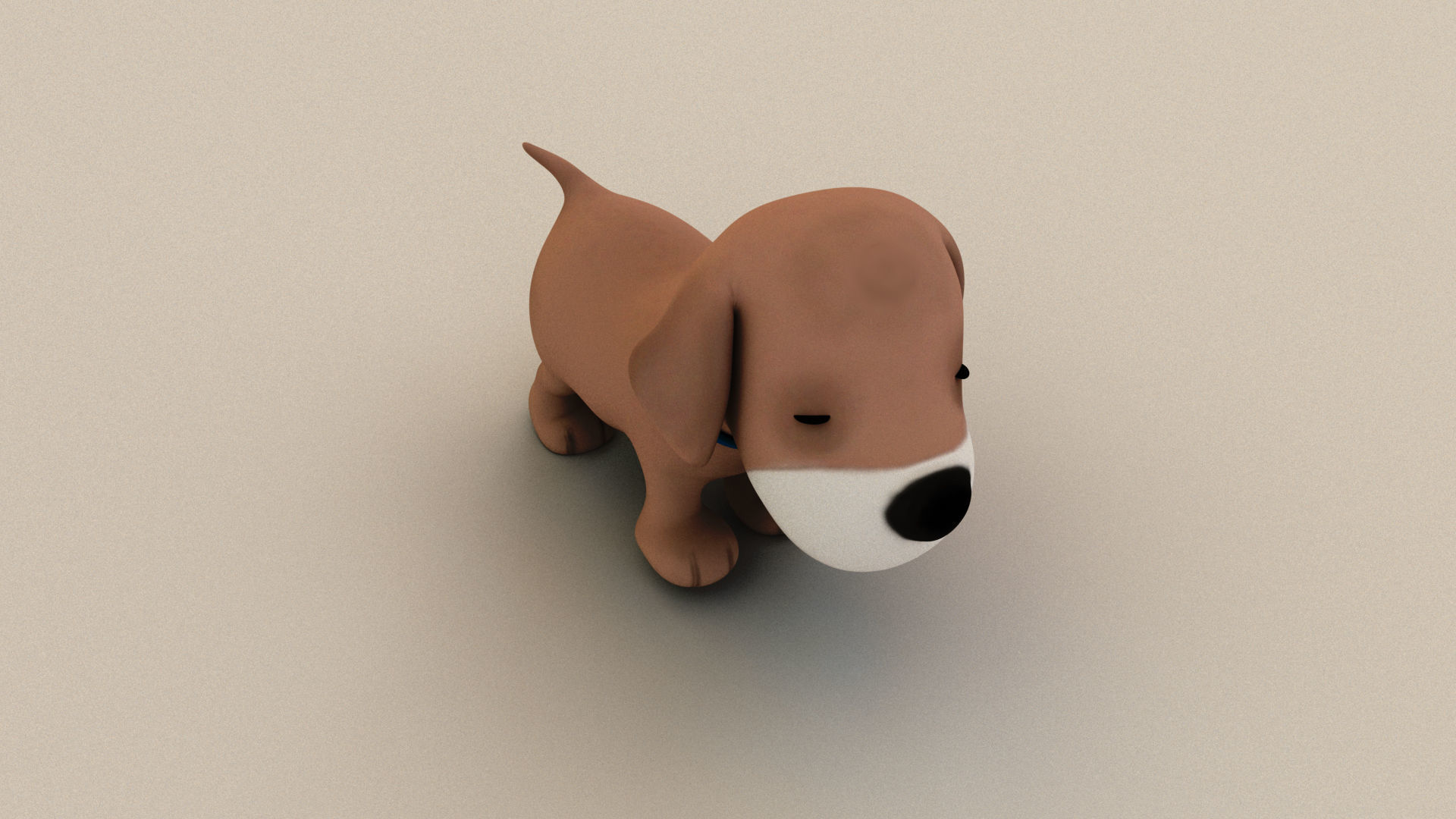 cartoon dog rig and animate Low-poly 3D model_12