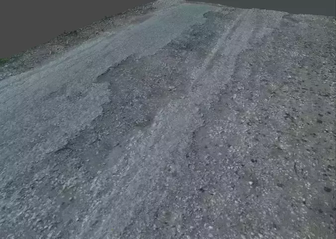 Gravel road photoscan