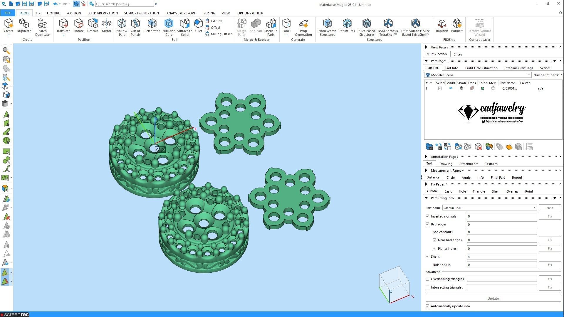Earing invisible set 3D print model_4