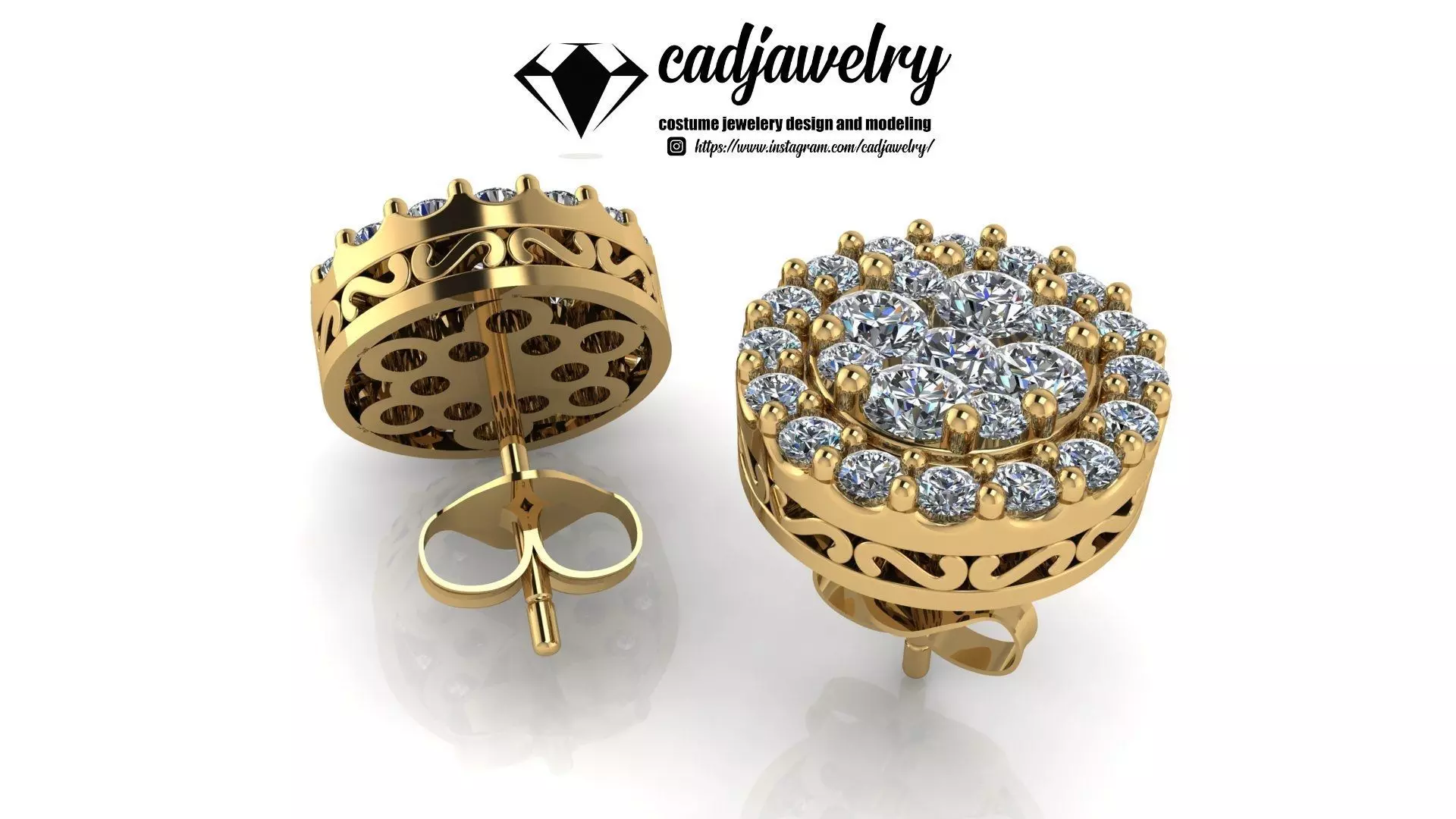 Earing invisible set 3D print model_0