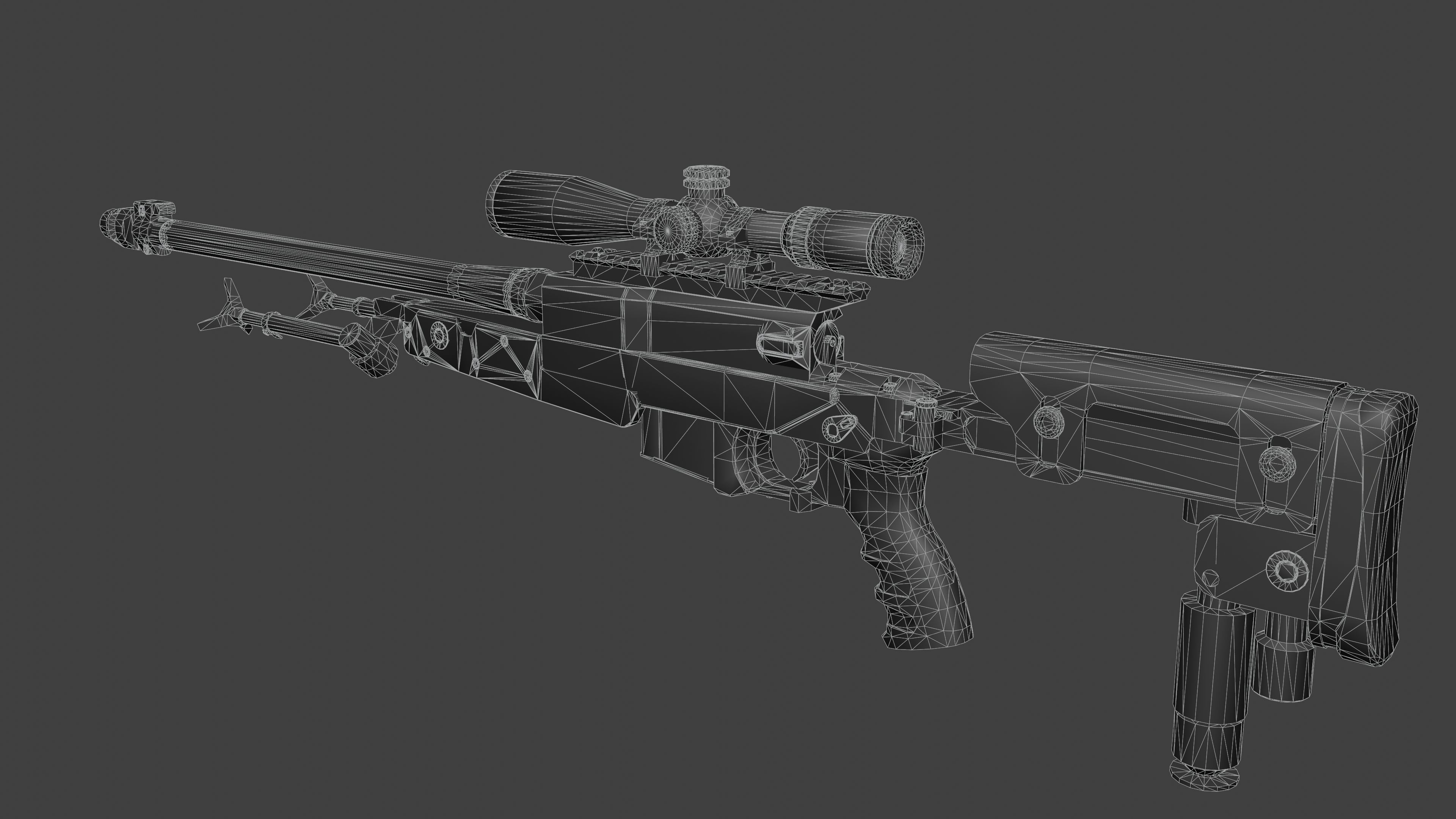  BT APR 308 sniper rifle Low-poly 3D model_8