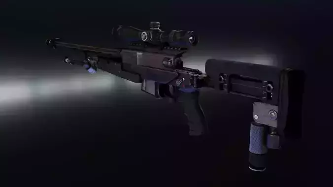  BT APR 308 sniper rifle Low-poly 3D model