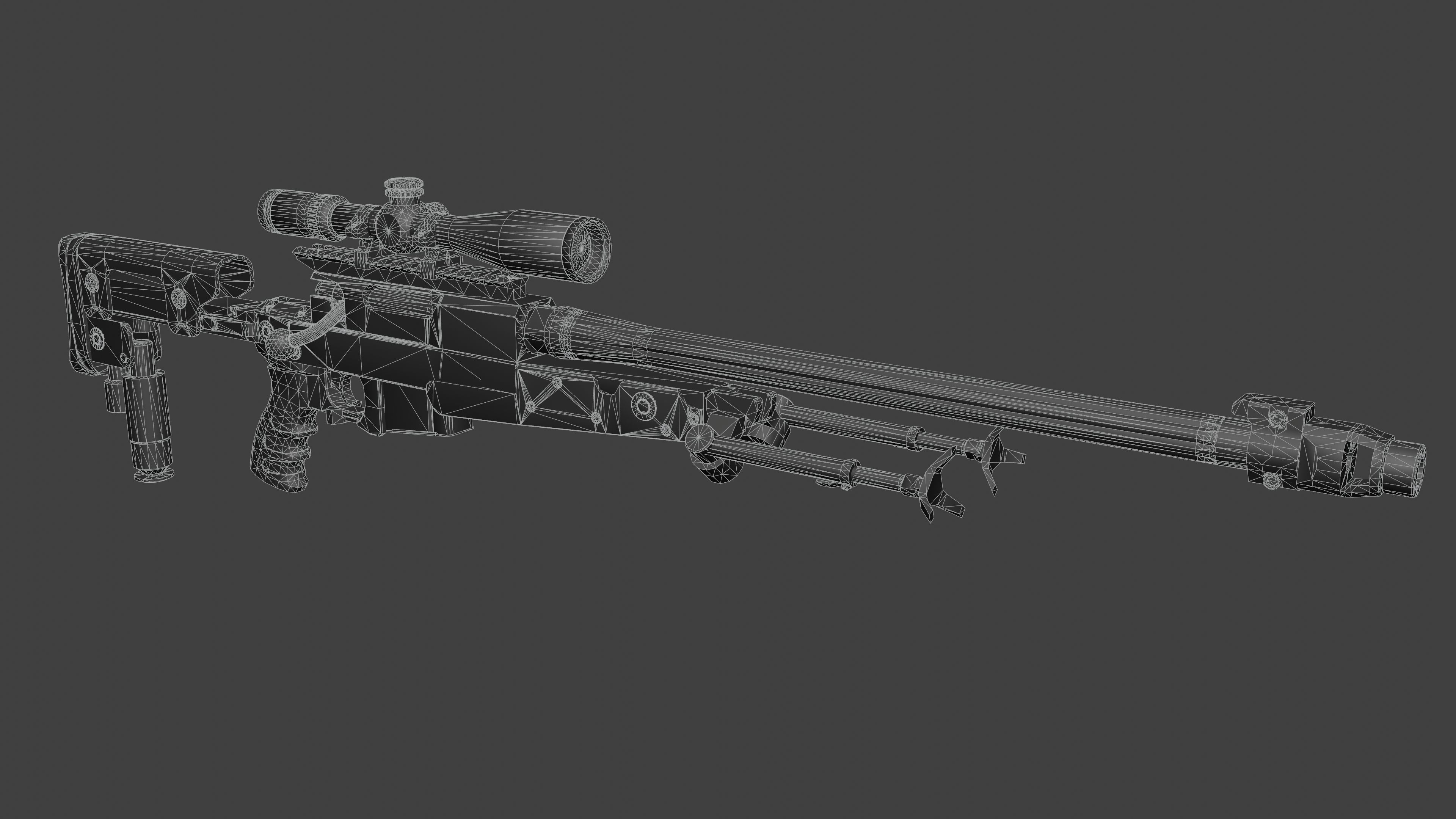  BT APR 308 sniper rifle Low-poly 3D model_7