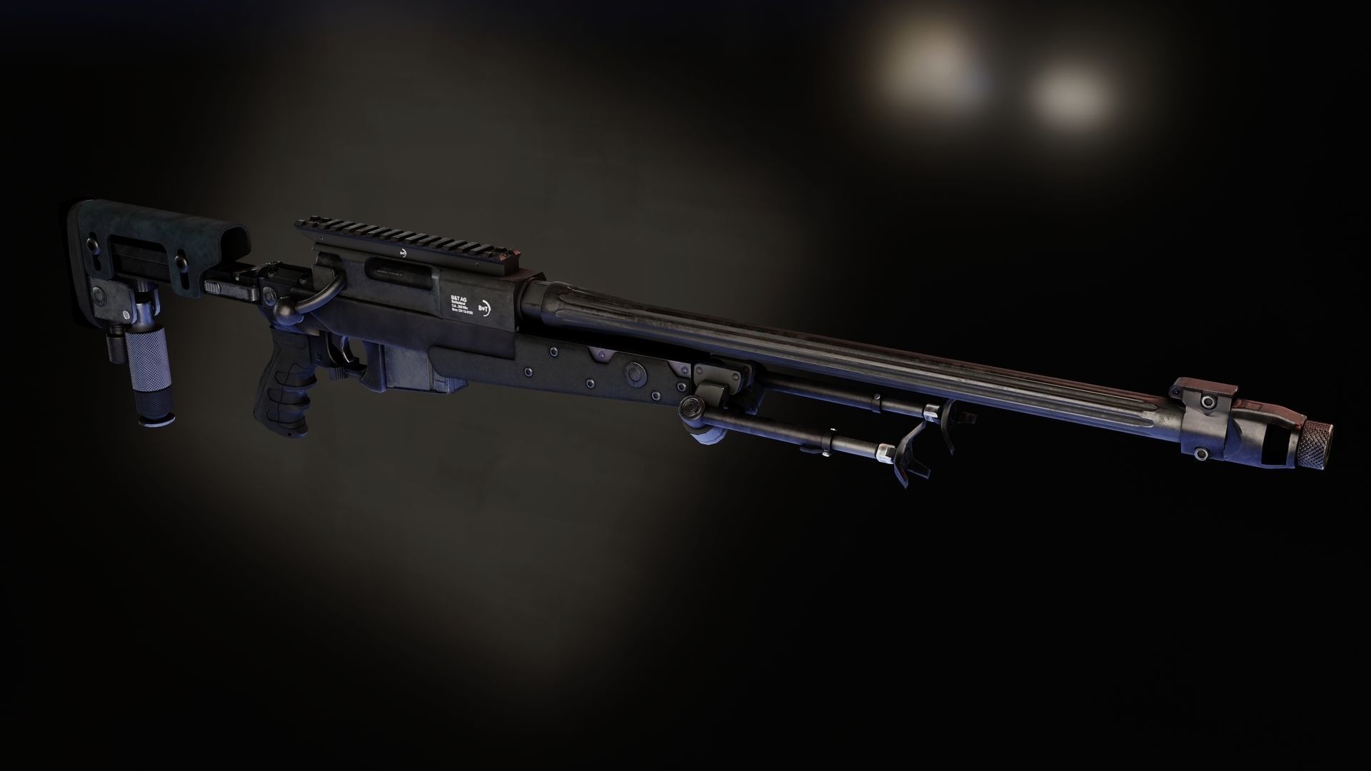  BT APR 308 sniper rifle Low-poly 3D model_1