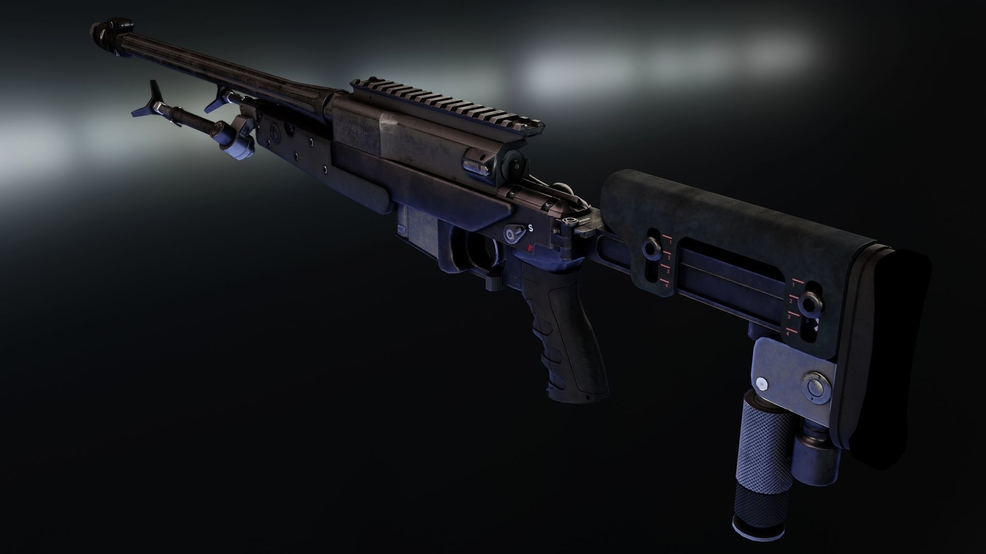  BT APR 308 sniper rifle Low-poly 3D model_3