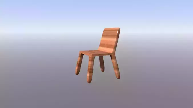 3d chiar model wooden chair