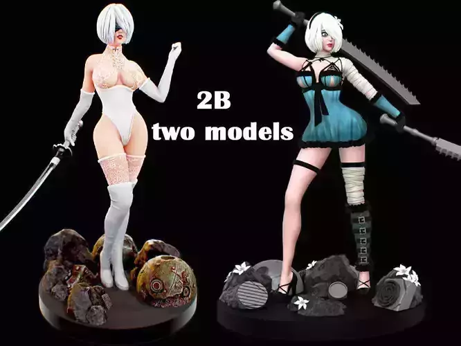  2b two models 3D Model Collection