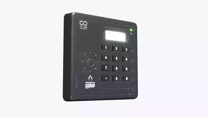 Electronic Door Lock Low-poly 3D model