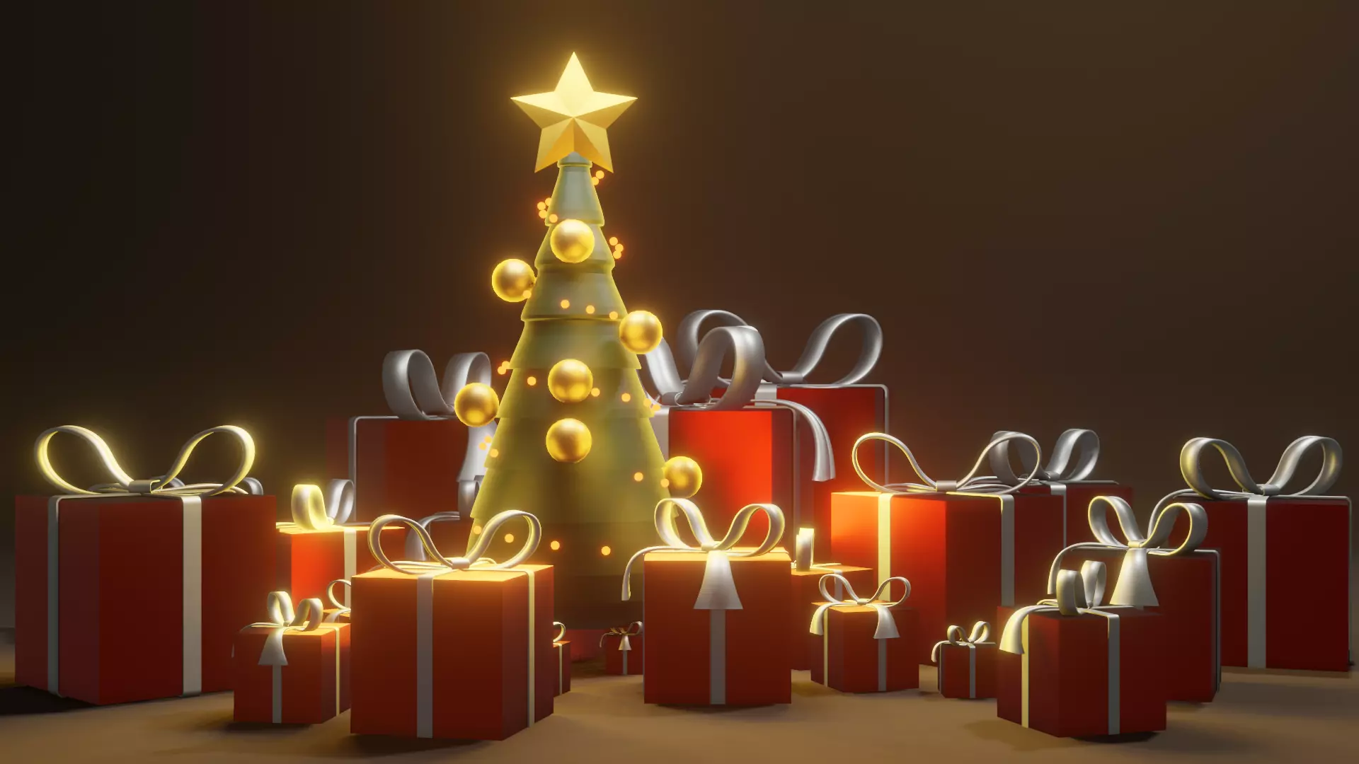 Lowpoly Xmas tree Low-poly 3D model_0