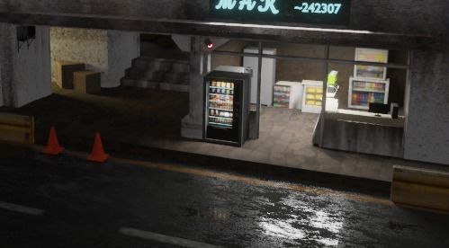 Cinematic Street Low-poly 3D model_4