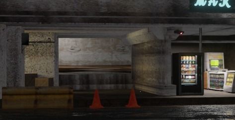 Cinematic Street Low-poly 3D model_1