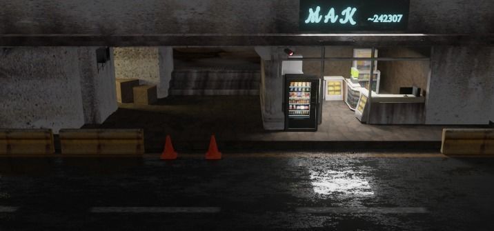 Cinematic Street Low-poly 3D model_7