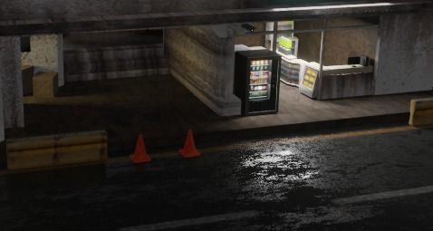 Cinematic Street Low-poly 3D model_2