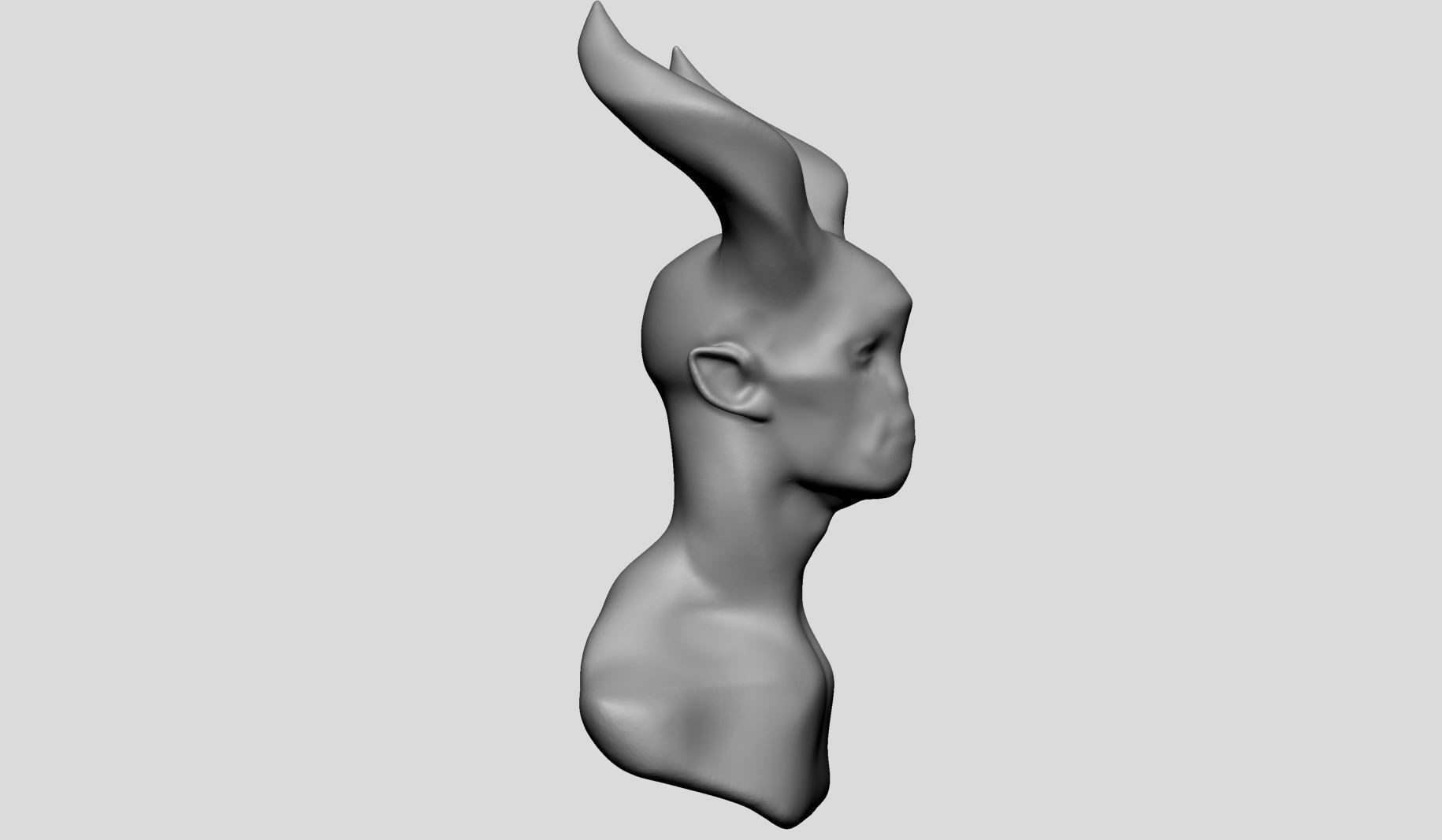 Base Creature Head 3D model_2