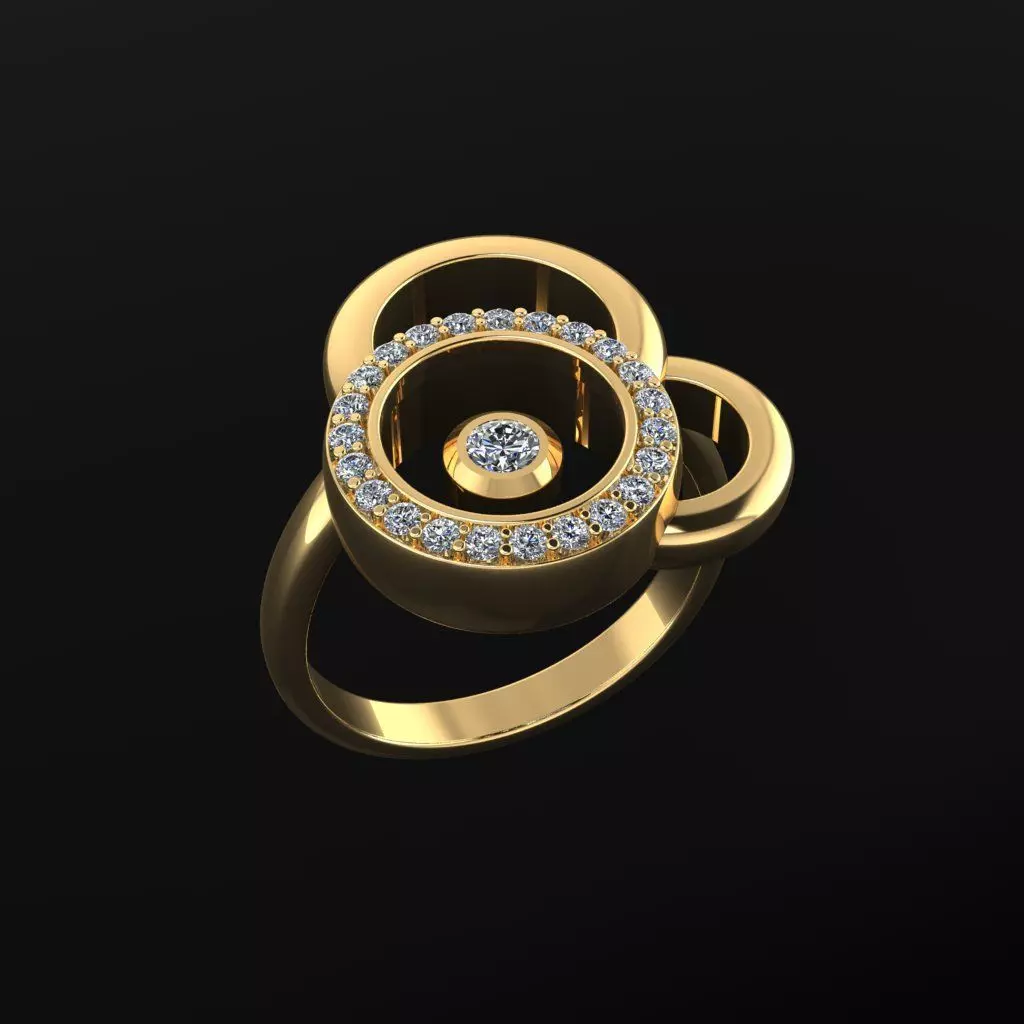 Chopard Ring 3D print model_0