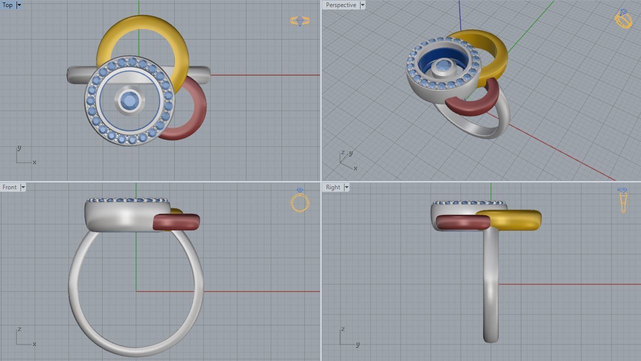 Chopard Ring 3D print model_5
