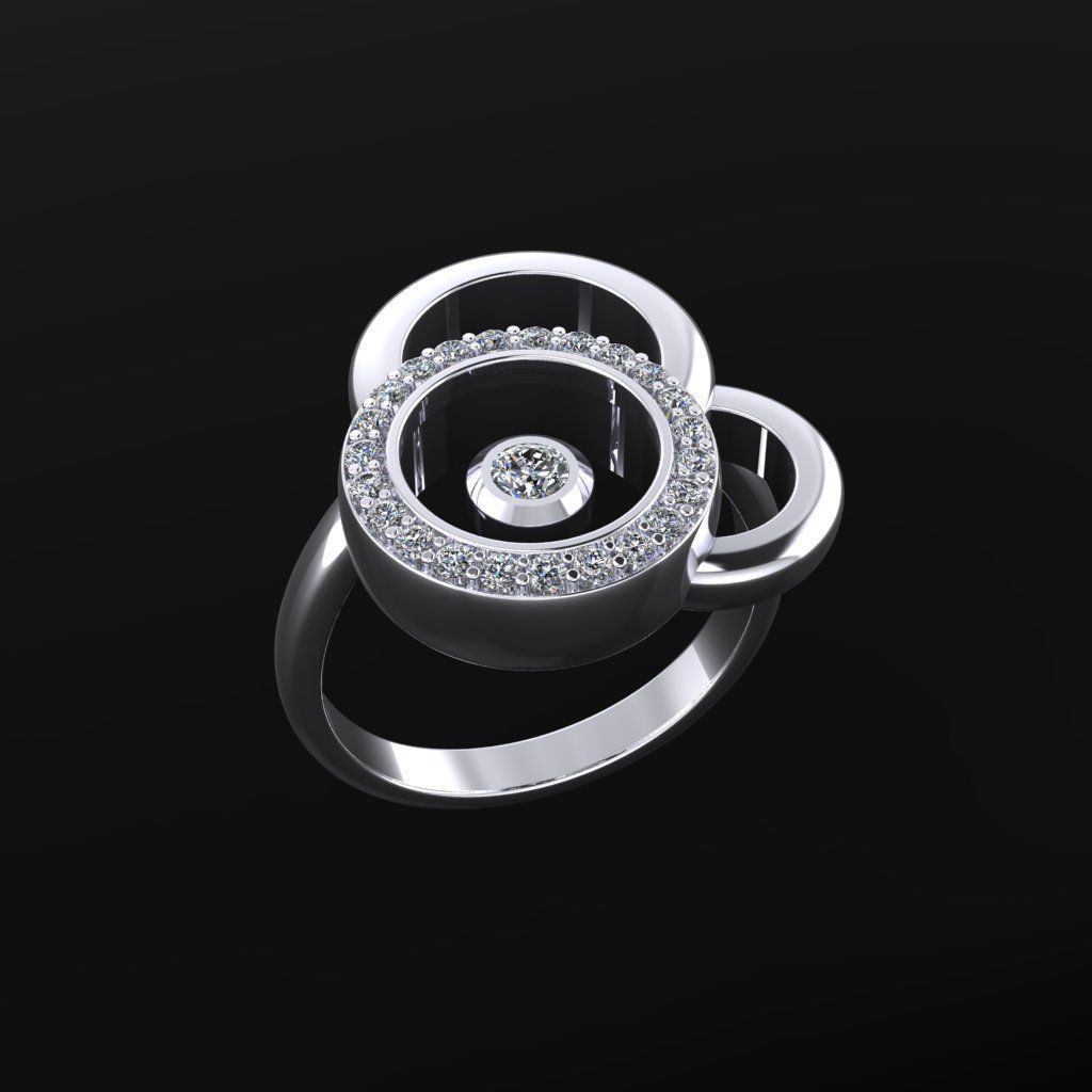 Chopard Ring 3D print model_1