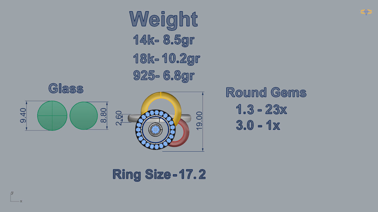 Chopard Ring 3D print model_3