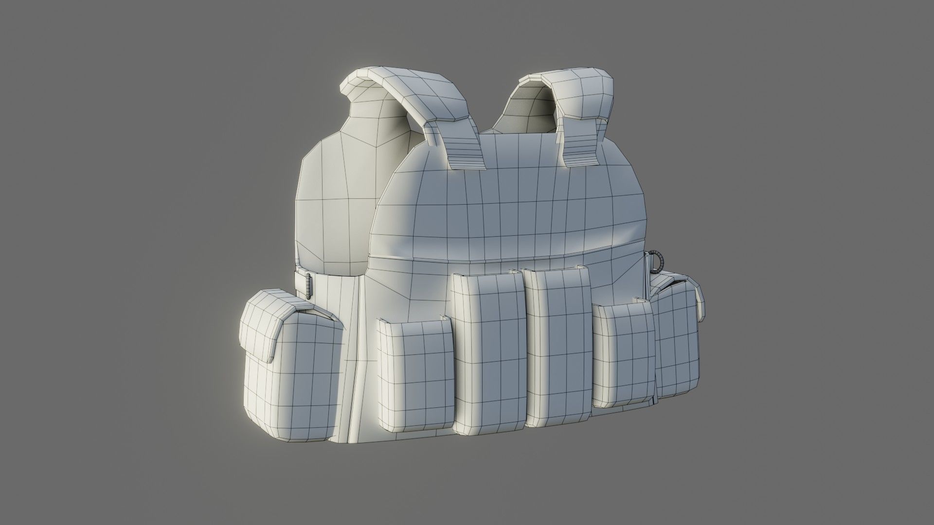 Bullet Proof Vest -Low Poly - Game Ready - PBR Low-poly 3D model_2